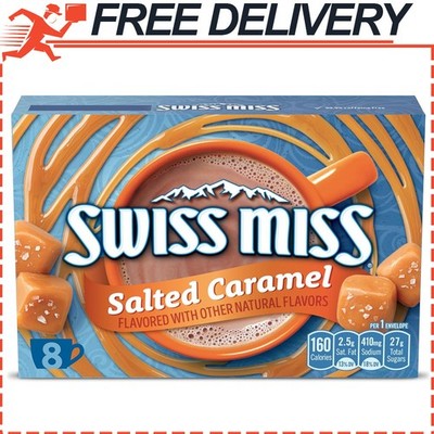 Swiss Miss Salted Caramel Hot Cocoa Mix, Hot Cocoa, 1.38 oz., 8Count Envelopes