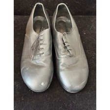 Black Leather Character Shoes Low Block Heel Lace Up Dance Stage Performance 10