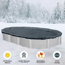 15'x30' Oval Above Ground Winter Swimming Pool Cover 12 Yr Wrnty 4FT OL *