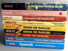 9 Berlitz Phrase Book & Dictionary Collection - Hungarian, Czech, Spanish ...