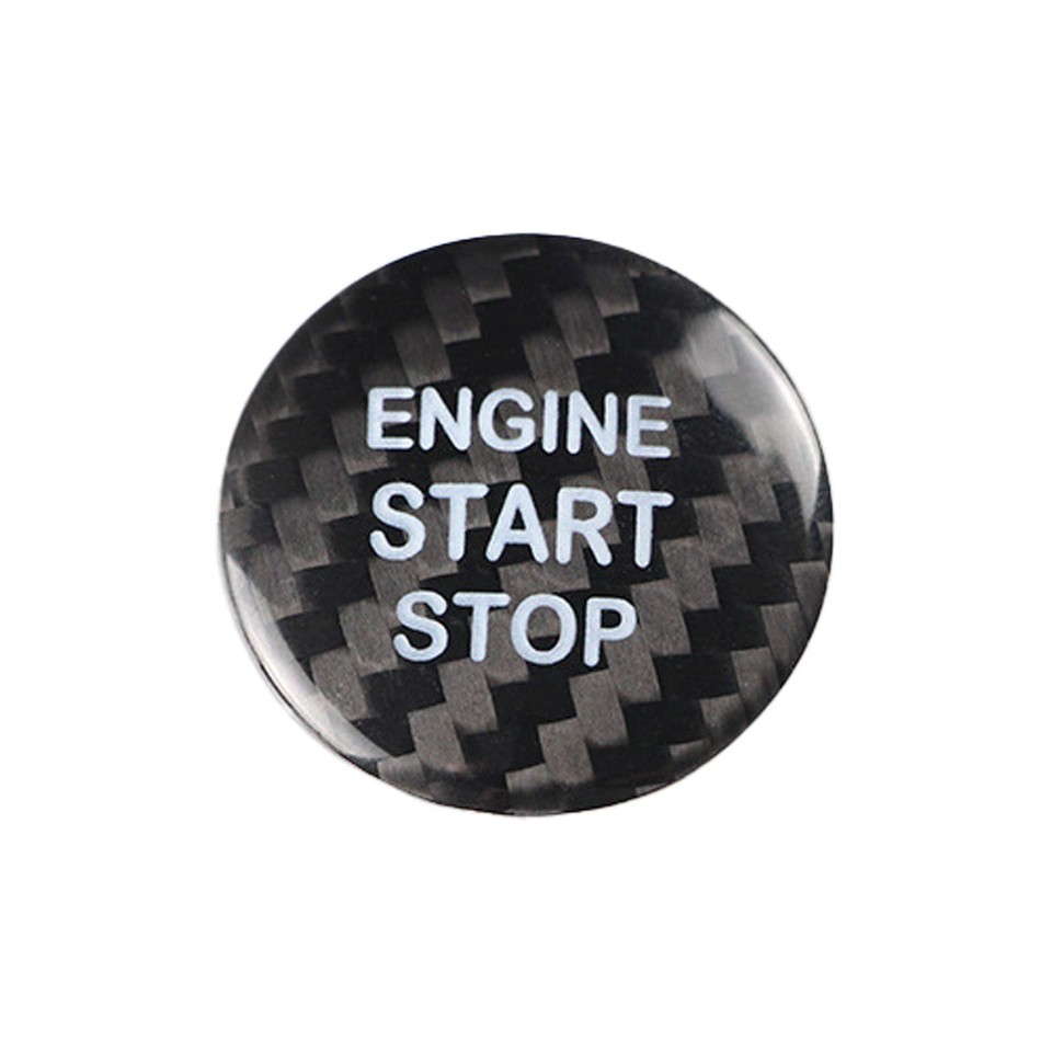 Real Help Button Real Carbon Fiber Engine Start Stop Push Button Cover For Toyota ...