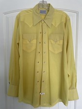 Vintage Rockmount Shirt Men's M/L Diamond Pearl Snap Tru West Ranch Wear USA