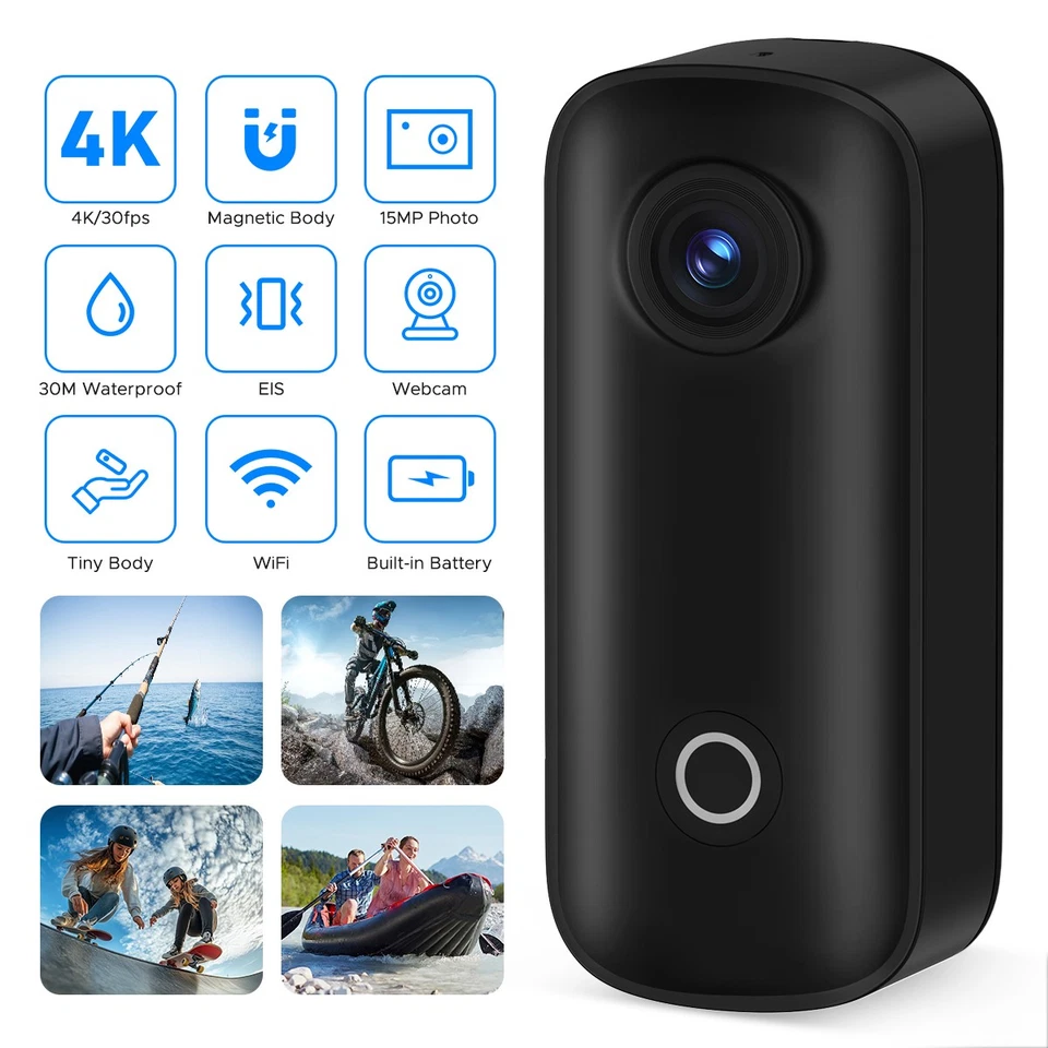 Action Cam 4K 30FPS 20MP WiFi EIS Action Sport Action Kamera Wasserdicht Go Pro - Bild 2 von 4