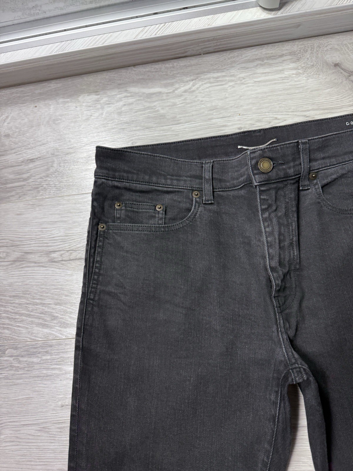 Pantaloni denim uomo jeans Saint Laurent Paris nero lavato D02 M SK LW taglia 33