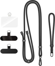 Phone Lanyard, 1 Pcs Crossbody Phone Lanyard and 1 Pcs Phone Wrist Strap with 3