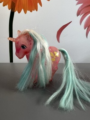 1990 MLP Unicorn My Little Pony Glow Show Dazzle Umbrella Translucent Pink Star