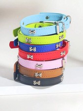 1pc Pet Dog Cat Collar Small Puppy Adjustable Neck Strap Cute Teddy Collar
