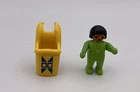 Vintage 1993 Playmobil Figure Native American Indian GREEN BABY w/CARRIER BASKET