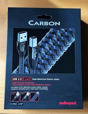 AudioQuest Carbon USB 0,75m da tipo A a tipo B - Argento al 5% - Garanzia 2 anni