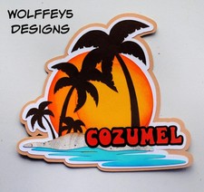 CRAFTECAFE COZUMEL TRAVEL KID TITLE premade paper piecing scrapbook DIECUT PIECE