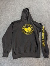 Wu-Tang Forever Hoodie Men's Medium Black Yellow Hip Hop Streetware