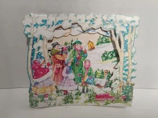  Set Of 5 Lillian Vernon 3-D POP OUT Victorian Winter Scene 4" x 5" Cards