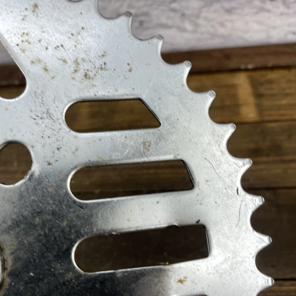 Plato Bicicleta BMX De Colección 46 Piñón 46T Rallador de Queso Acero Cruiser Klunker Foto 4 de 4