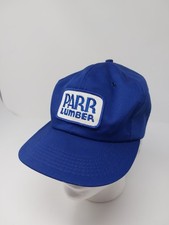 Vtg PARR Lumber K-Products USA Made Patch Logo Snapback Hat No Foam Cap