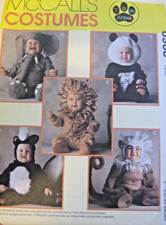 McCall's 8938 TODDLER ANIMAL COSTUMES Sewing Pattern UC Size 3