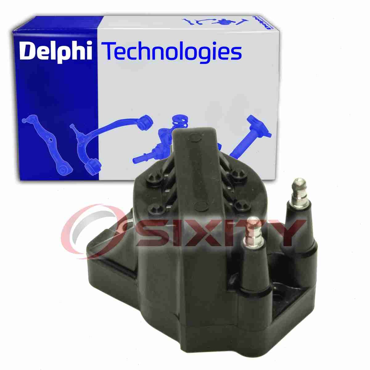 Delphi Ignition Coil for 1988-1991 Oldsmobile Cutlass Calais 2.5L L4 Wire vu