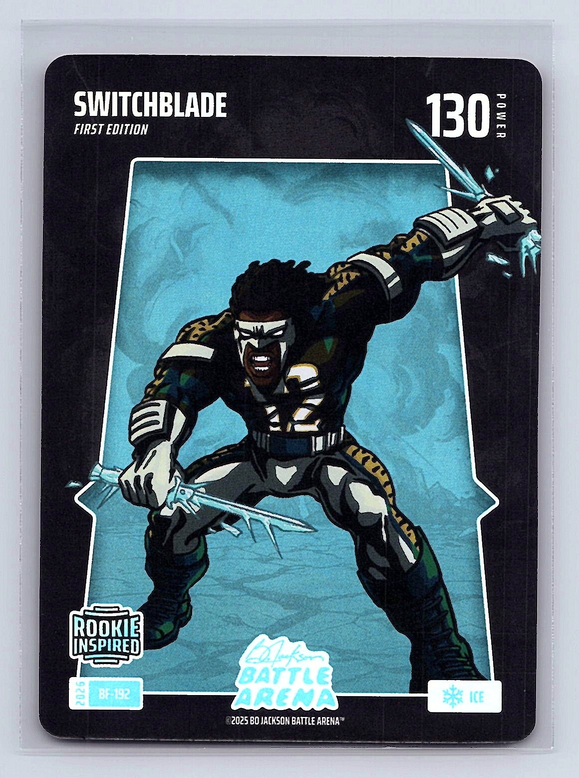 SWITCHBLADE (Travis Hunter) Bo Jackson Battle Arena #BF-192 Battlefoil Ice *