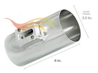 BCP 3.5" 89mm Inlet MAF Mass Air Flow Sensor Adapter Intake Pipe Tube