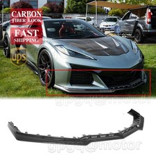 For Corvette C8 Z06 E-ray 23-27 Carbon Fiber V2 Style Front Lip Splitter Spoiler