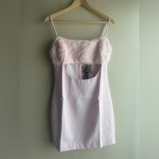 New Naked Wardrobe Women Light Pink Mid Dress Size Large
