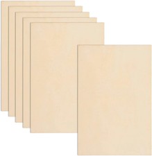 6 Pack Basswood Sheets 12 X 18 X 1/8 Inch-3 Mm Unfinished Plywood for Craft Thin
