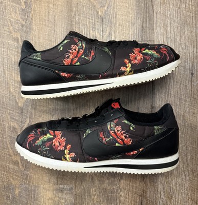 Nike Cortez Basic Floral Pack Print Black Size 13 Sneakers Shoes