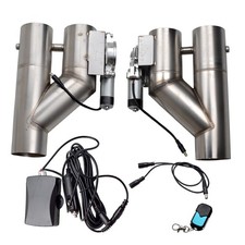 2 X 2 Electric Exhaust Downpipe Y-pipe Dual Valve W Remote Control