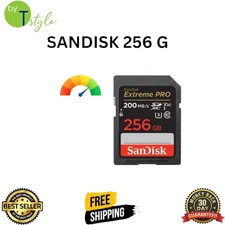 SanDisk Extreme PRO 256GB SDXC Memory Card ‎120 Megabytes ‎140MB Water Proof New