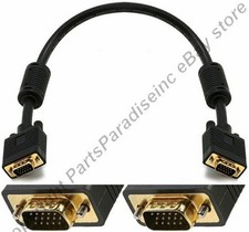 Lot50 18"Short SVGA/VGA Male-M Monitor/LCD/TV/PC 1.5ft Cable/Cord/Wire 4xShield