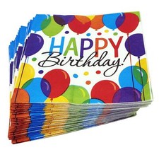 125 x Happy Birthday Napkins Serviettes Party/Celebration/Tableware 32.7cm