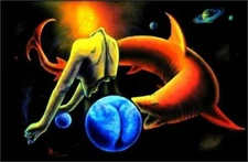 The Relentless Predator by Vincent Monaco Non-Flocked Blacklight Poster 34 x 22