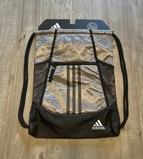 Adidas Sack pack Alliance II Athletic Soccer Sports Bag Black/Gray New