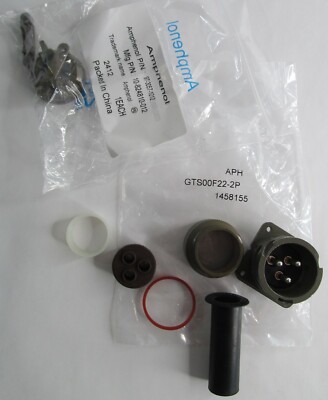 AMPHENOL GTS00F22-2P STRAIGHT 3-PIN CIRCULAR RECEPTACLE CONNECTOR MIL-DTL-5015