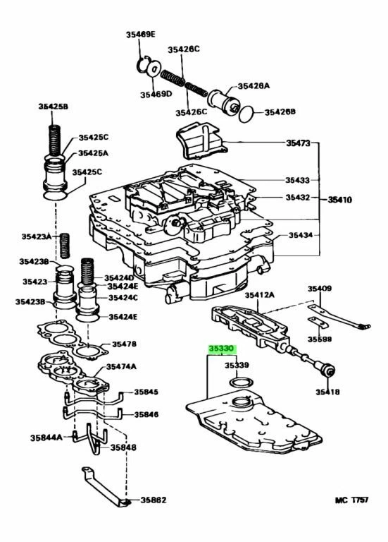TOYOTA GENUINE OEM Automatic Transmission Strainer SOLARA ACV20, 35330-32022 - Image 4 of 4
