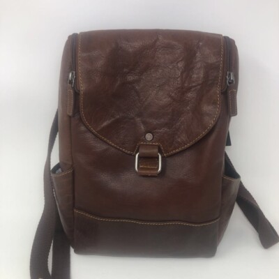 Jack George Voyager Collection Womens Crossbody Bag Brown Snap Pockets Zip L New