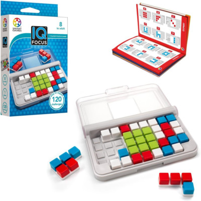 Smartgames IQ Focus Cognitive Skill-Building Travel Game with Portable Case Feat