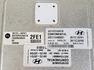 2017-2018 Elantra 39173-2EFD0 Computer Brain Engine Control ECU