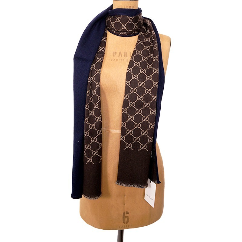 GUCCI★WOOL70% SILK30% アフガンストール GUCCI☆WOOL70% SILK30% アフガンストール