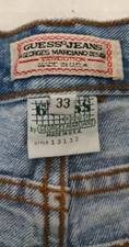 Vtg Guess Men's Jeans Sz 33 80's 90's Georges Marciano Distressed Button Fly