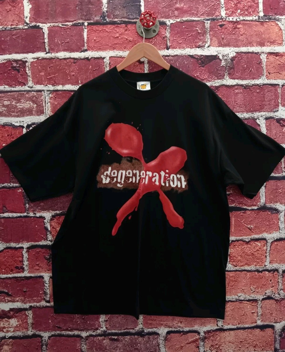 Super Rare Vintage WWF D Generation X Splatter Logo T-shirt Super Rare Vintage WWF D Generation X Splatter Logo T-shirt