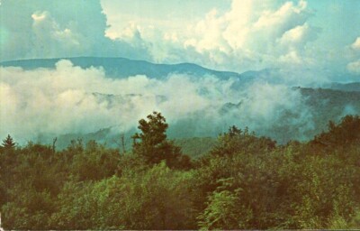 Postcard-Clouds Below the Peaks, Great Smoky Mountains Park Posted 1972  2393