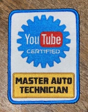 YouTube Certified Mechanic Patch - Master Auto Technician - BUY 3, GET 1 FREE!
