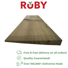 Ruby Featheredge Treated 150mm x 15mm Wooden Fence Boards Softwood Cladding
