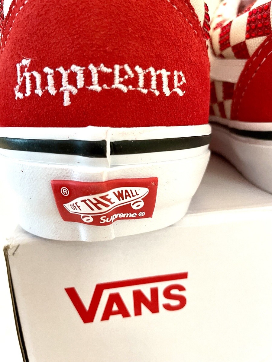 Supreme X Swarovski X Vans Old Skool - Red Size US 12 | eBay Supreme X Swarovski X Vans Old Skool - Red Size US 12 | eBay