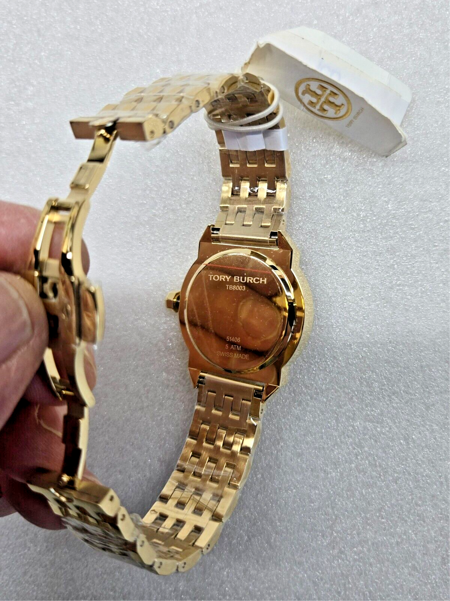 Tory Burch Whitney Navy Dial Yellow Gold-tone Ladies Watch TB8003