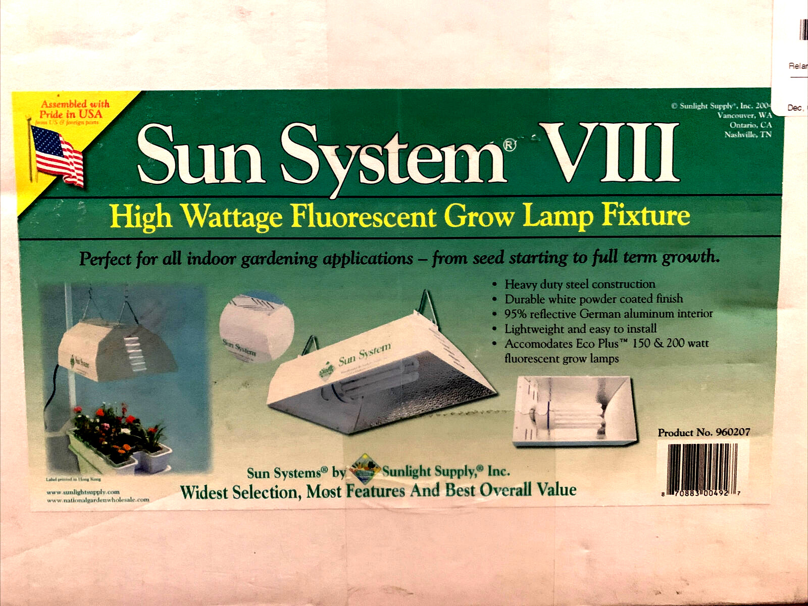 Hood Ss- Viii Uses Self Ballasted Florescent Bulbs Sun System