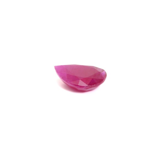 4.03 Ct Natural Red Ruby Pear Cut Heated Gemstone from Mozambique - Picture 3 of 5