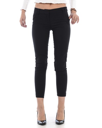 Pantaloni Zahjr Jeans Trouser Cotone MADE IN ITALY Donna Nero 53716211 |  eBay