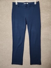 Betabrand Yoga Dress Pants Womens XL Blue Basket Weave Pattern Pull On Stretch