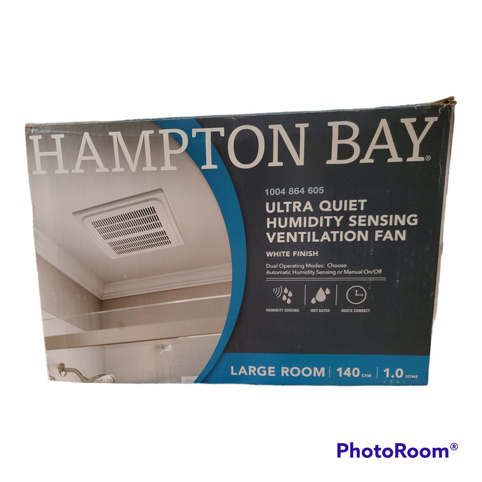 Hampton Bay Bathroom Exhaust Fan 140 CFM Ceiling Humidity Sensing Ultra